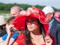 Belmont Fashion at the Races Longines Most Elegant Woman Contest red hat